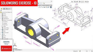 ✅Solidworks Tutorial For Beginners - Exercise 10