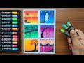 🔥 6 Seasons Drawing | Beautiful Nature Art with Oil Pastel Tutorial for Beginners