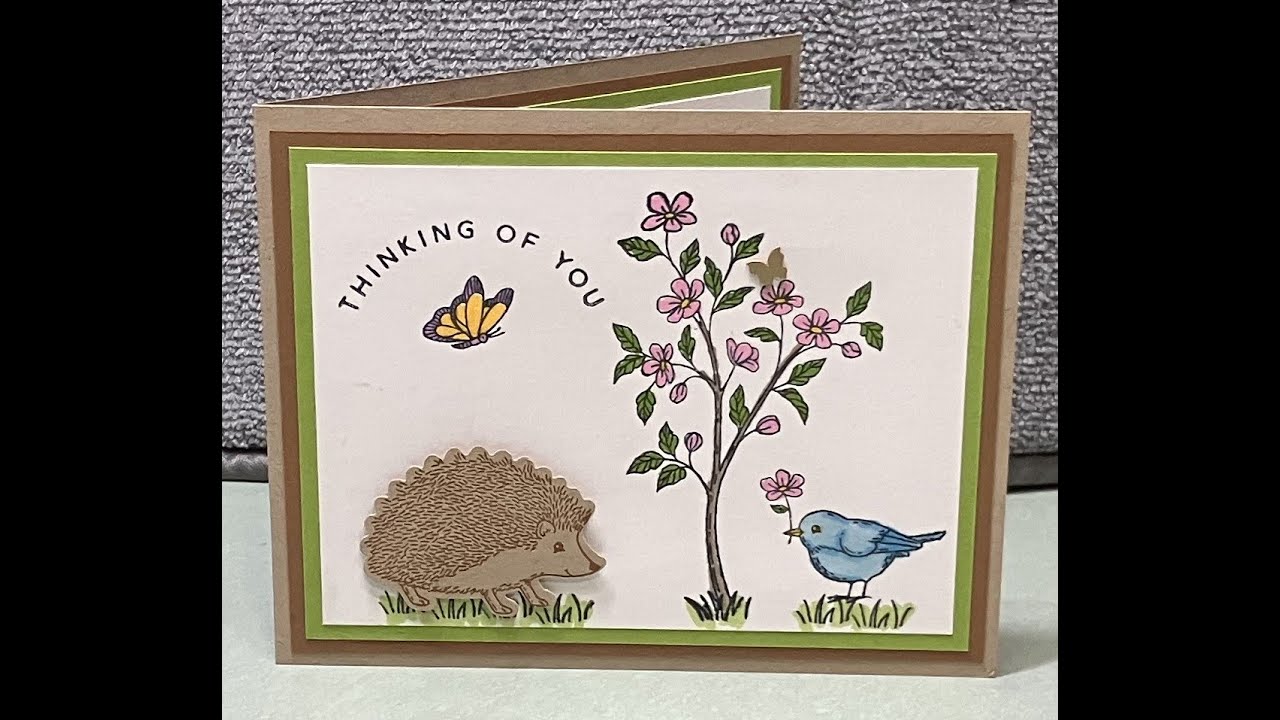 No. 231 Stampin' Up! Happy Hedgehogs Card - YouTube