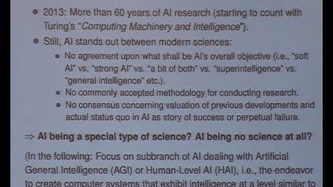 AGI-13 Tarek Besold - Human-Level Artificial Intelligence Must Be a Science
