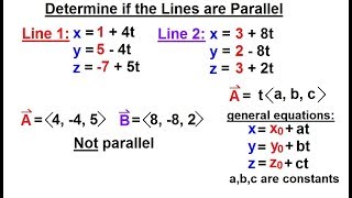 Calculus 3: Vector Calculus in 3-D (8 of 35) How to Determine if the Lines are Parallel? Net Worth