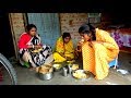 Indian Village Women Cooking #Very good Food of Afternoon Luchi with Potato Curry #Rural Women