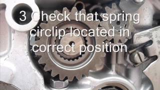 XS650 starter pinion assembly sequence