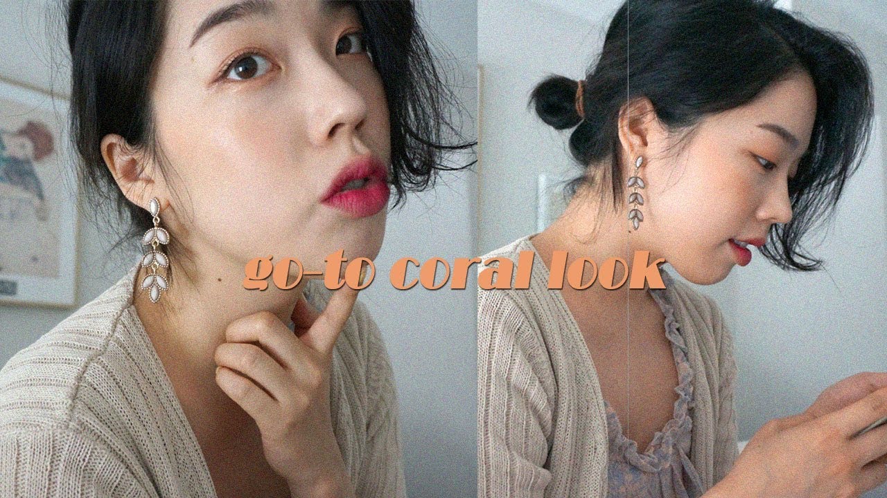 🍊Go-to Coral Look🍑 I 쉽게 하는 코랄 + 핑크 룩 I 김갈릭(feat.룸투어메이크업)