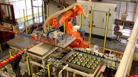 Axymatic, palletizing of 2 different productions