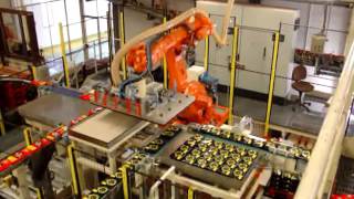 Axymatic, palletizing of 2 different productions