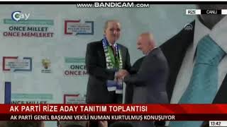 AK Parti Genel Başkan Vekili Numan Kurtulmuş Rize'de İlçe Belediye ...