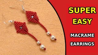 Super Easy Macrame Earrings Tutorial | Step-by-Step for Beginners
