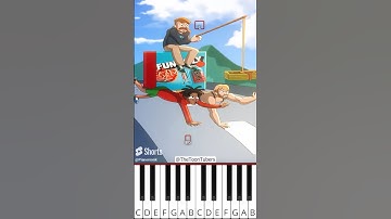 Mr.Beast Running With Bigger And Bigger Lunchlys (@TheToonTubers) - Octave Piano Tutorial