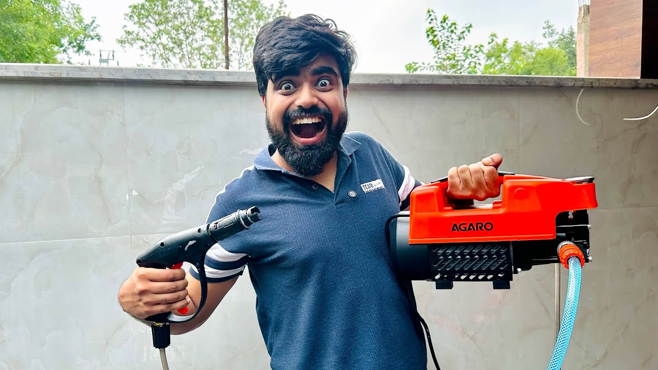 2 Minute mai Vehicle Wash ho gya 😍 ( AGARO High Pressure Washer )