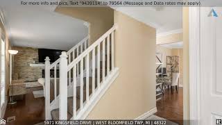Priced at $374,900 - 5971 Kingsfield Drive, West Bloomfield Twp, MI 48322