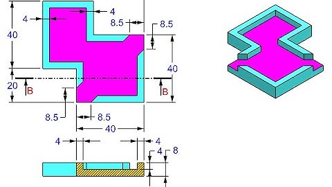 Autodesk Inventor tutorial | Section view | 3d parts