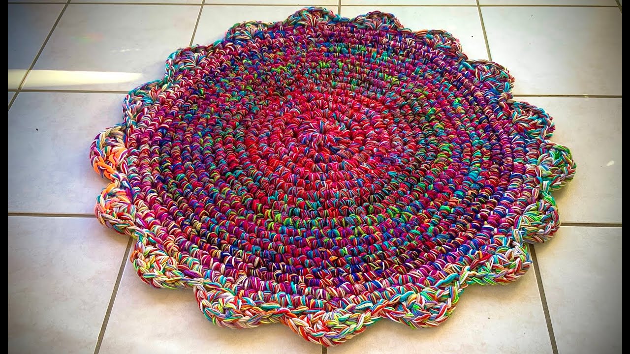 Einfacher Teppich, wie FLICKERLTEPPICH aus Wollresten