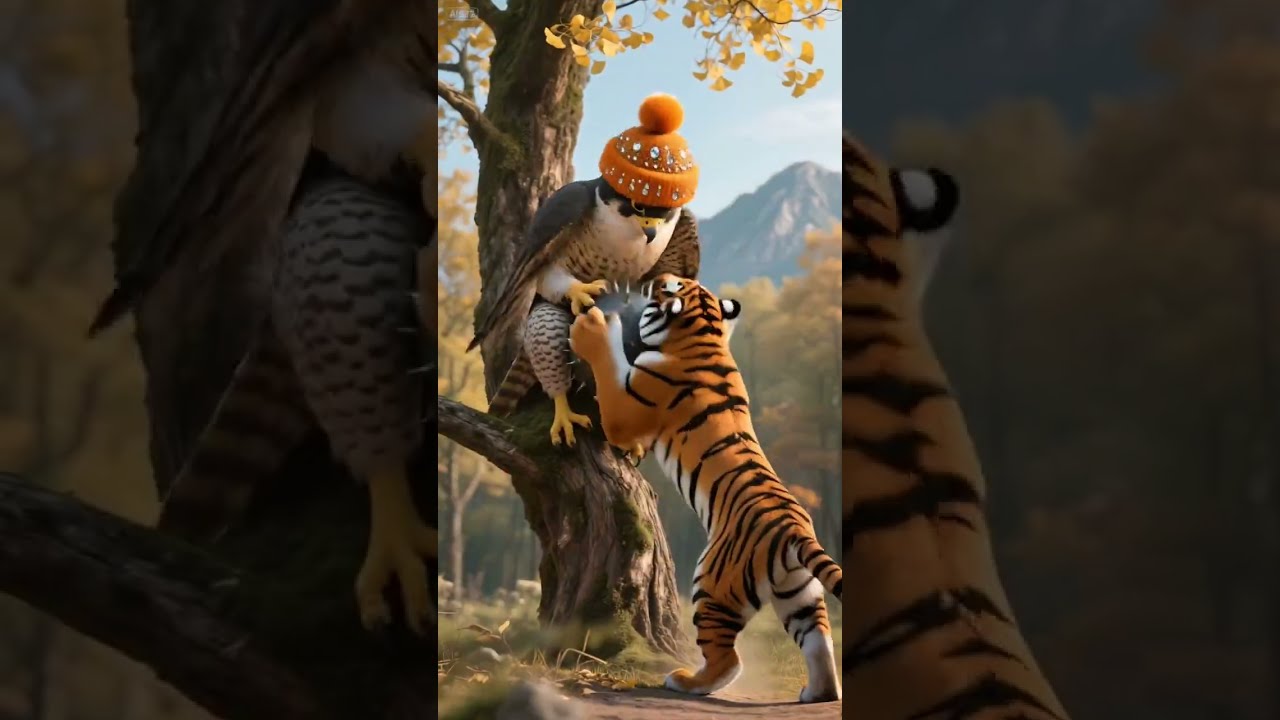 A Funny Story Between The Orange Cat Tiger Bear And Eagle Aicat Fatcat