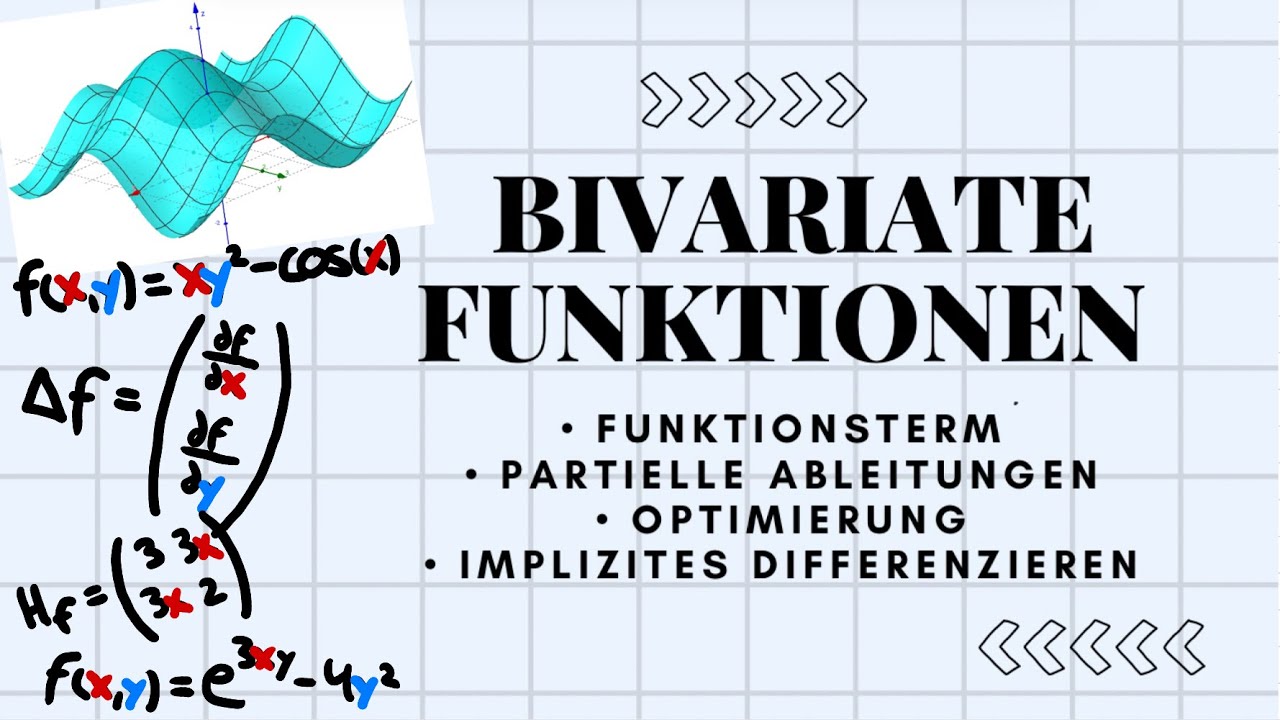 Bivariate Funktionen | Grundlagen, Ableitungen, Optimierung