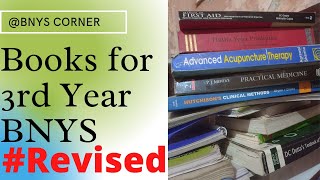 Books for 3rd Year BNYS | Revised with book covers #naturopathy #BNYSCorner #Yoga
