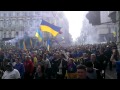 Совместный марш болельщиков Металлиста и Днепра в Харькове 27.04.2014