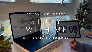 2-HR 50/10 POMODORO 📚 STUDY WITH ME 📚 STUDY LOFI 🎧 CHILL BEATS, NO NOISE, REAL TIME