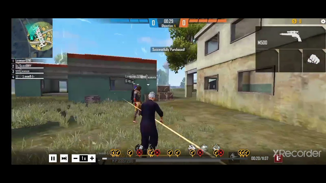 1 vs 4 kill M500 headshot - YouTube