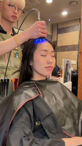 Getting a 15 step scalp treatment in Korea?!!!😱 #korea #spa #headspa #scalptreatment