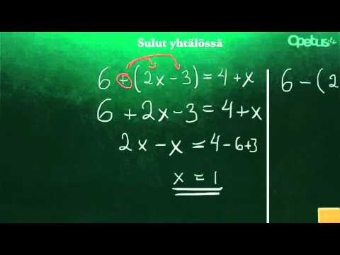 Video: Kuinka siirrät muuttujan yhtälön toiselle puolelle?