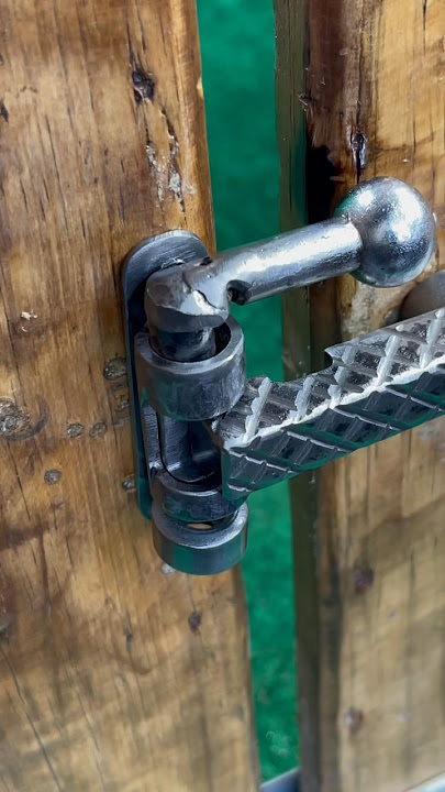 Simple idea with gate latch lock # mechanism lock # DIY # sliding door # Craft metal # New design
