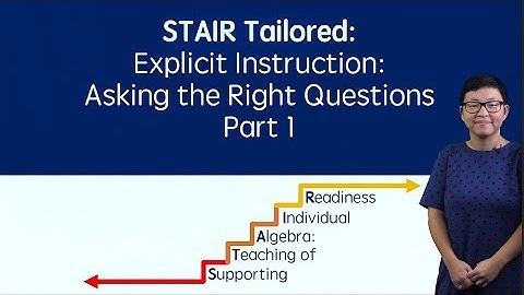 How to Ask the Right Questions in Math  ‖ Accessible Math ‖ K-12 Math ‖ Project STAIR