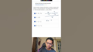 Kinematics -9 | 1 MINUTE 1 QUESTION | JEE MAIN | IITian Nakul Saxena | #shorts