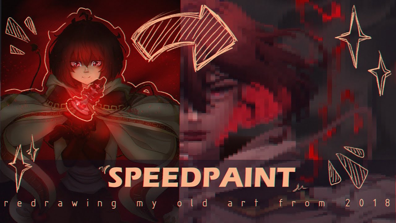 SPEEDPAINT I Chesstale Chara I Redrawing my old art from 2018 - YouTube
