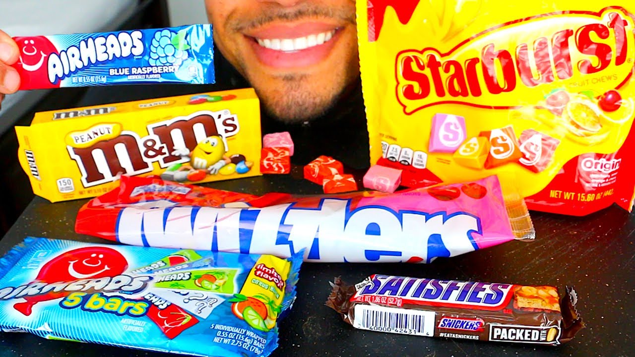 ASMR CANDY EATING MUKBANG MOUTH SOUNDS NO TALKING JERRY SWEETS SHOW