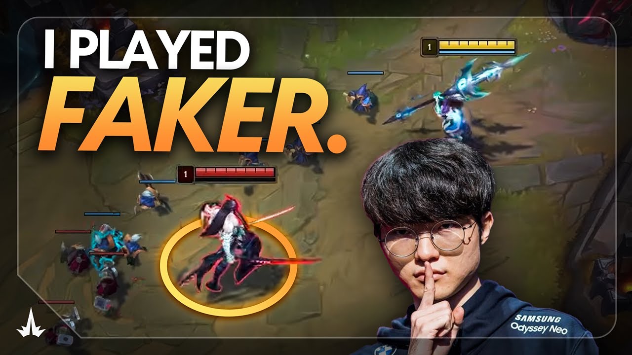 The ONE TIME I play Jarvan Mid it's against FAKER...