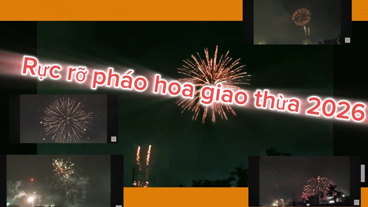 Rực rỡ pháo hoa đêm giao thừa năm mới 2026.Happy new Year 2026