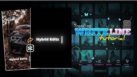 Capcut✨️ || White line watermark tutorial || hybridXeditz 