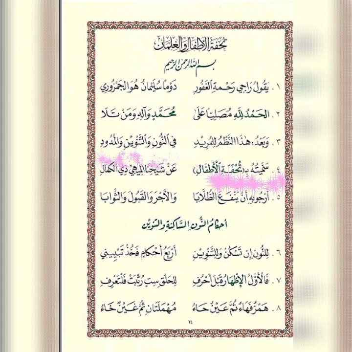 تحفة الأطفال|المقدمة|الجزء ١