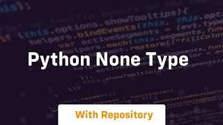 python none type