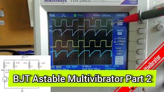 Astable Multivibrator using Transistors Part 2 waveforms