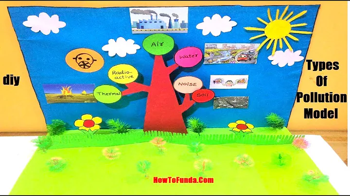 types of pollution model for school science exhibition | diy | howtofunda | science fair model