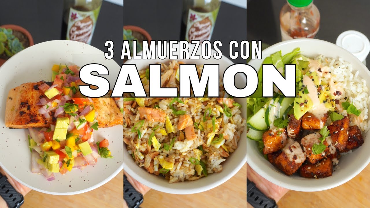🍣 5 RECETAS DE ALMUERZO CON SALMÓN  #salmon #recetassaludables