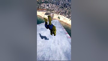 HULK AMAZING ICE SLIDEING 😎 #sliding #shorts #gta5 #waterslide #slide #superhero