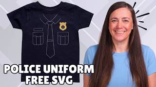 Police Uniform Kids Shirt with Free SVG