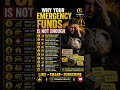 Why Your emergency funds is not enough