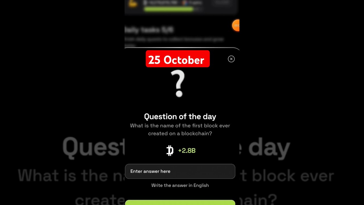25 October Question of The Day Dropee||Dropee task||