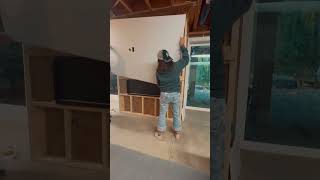 DIY Electric Fireplace Built-In Before and After | Modern Ember Highmark Install