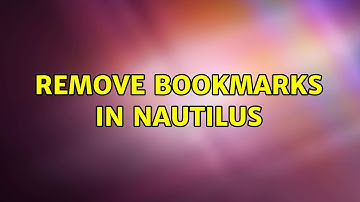 Ubuntu: Remove bookmarks in Nautilus