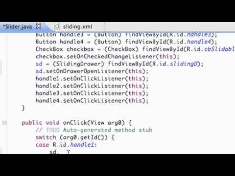 Android Application Development Tutorial   83   Methods of the SlidingDrawer   YouTube
