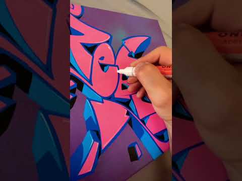 Graffiti Canvas .Rebel813 . Molotow Markers . #shorts