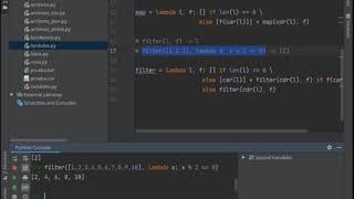 Python lambdas II: map, filter y reduce.