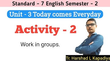 std 7 english sem 2 unit 3 activity 2