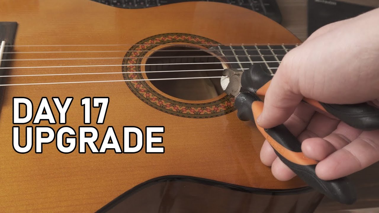 How To Restring a Classic Guitar Left-handed | Guitar Learning | Day 17 ...