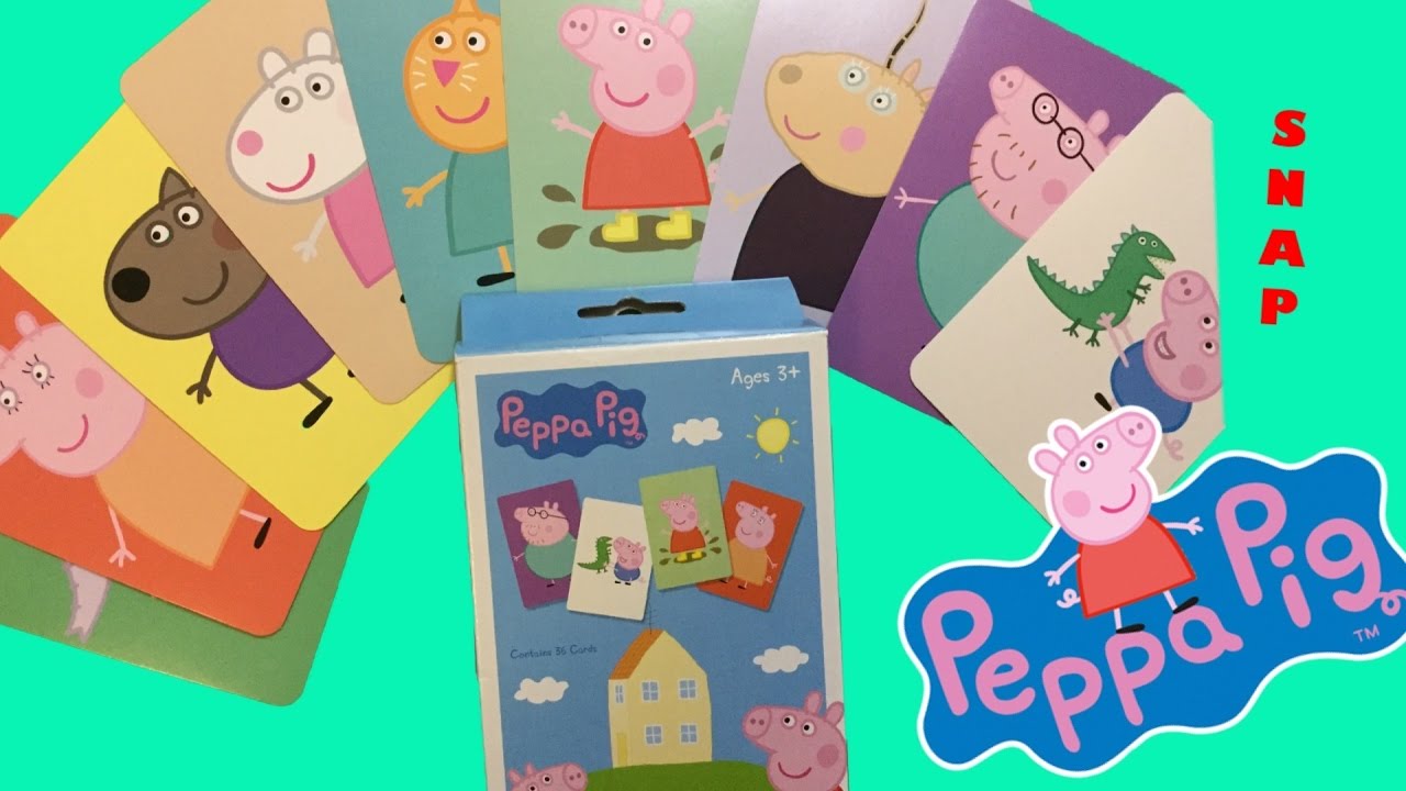 Game Play Peppa Pig FUN SNAP Playing Cards For KIDS - YouTube
